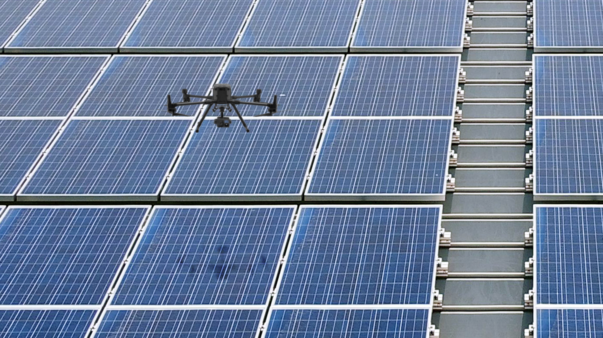 友達以無人機搭配IR Sensor熱顯像技術進行全方面模組健檢，有效降低人力成本並提升發電量